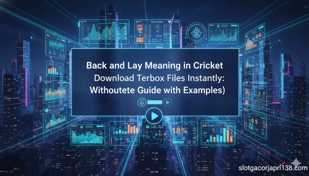 Back and Lay Meaning in Cricket Betting